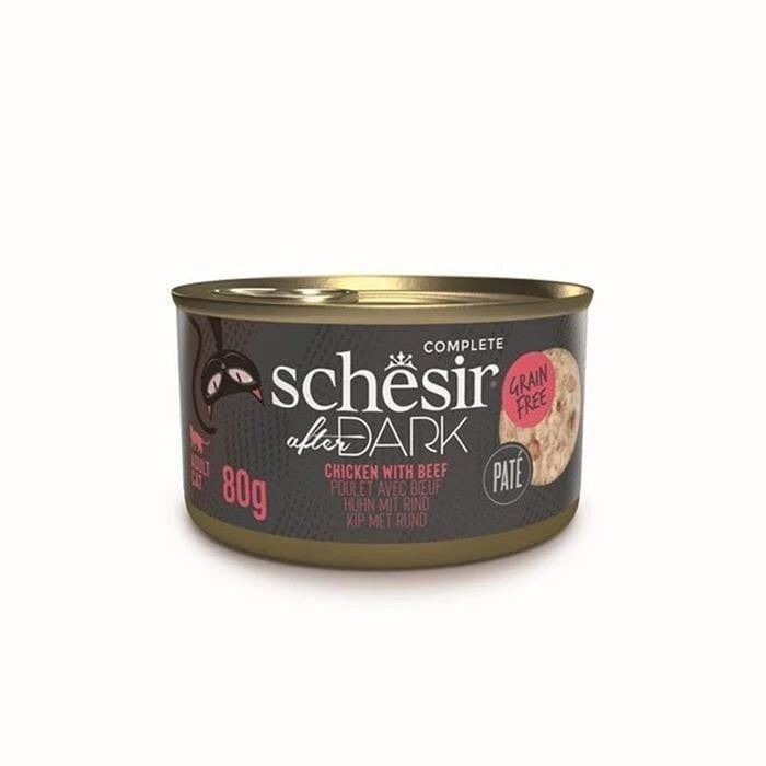 Schesir After Dark Pate Tavuk Etli Ve Sığır Etli Tahılsız Yetişkin Kedi Konservesi 80 GR | SRC: Barcode: 8005852142214