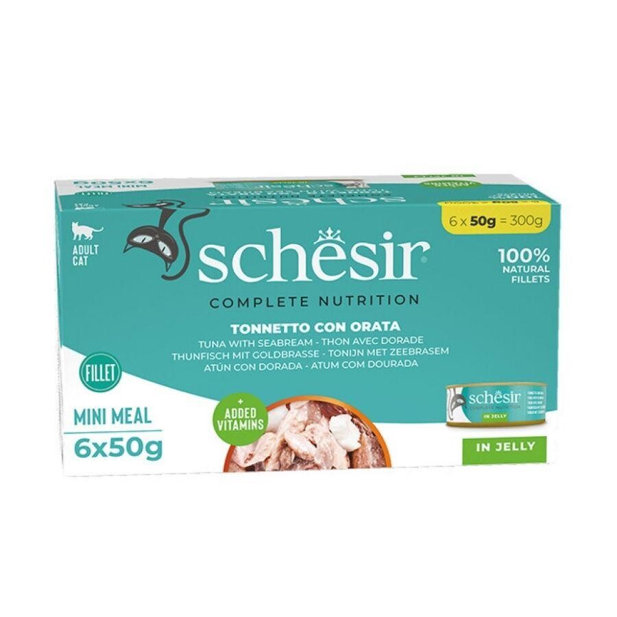 Schesir Tam Ve Dengeli Ton Balığı Ile Çipuralı Jöle İçinde Kedi Konservesi Multipack 6X50 GR | SRC: Barcode: 8005852711267