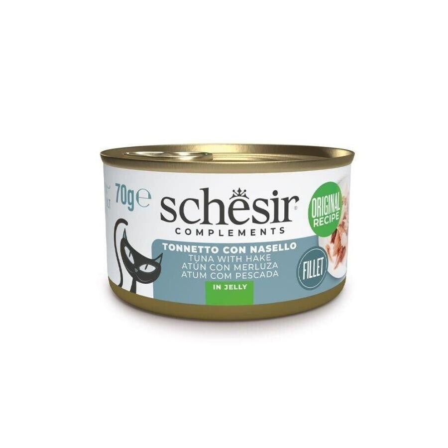 Schesir Jöle İçinde Ton Ve Berlam Balıklı Yetişkin Kedi Konservesi 70 GR | SRC: Barcode: 8005852122438