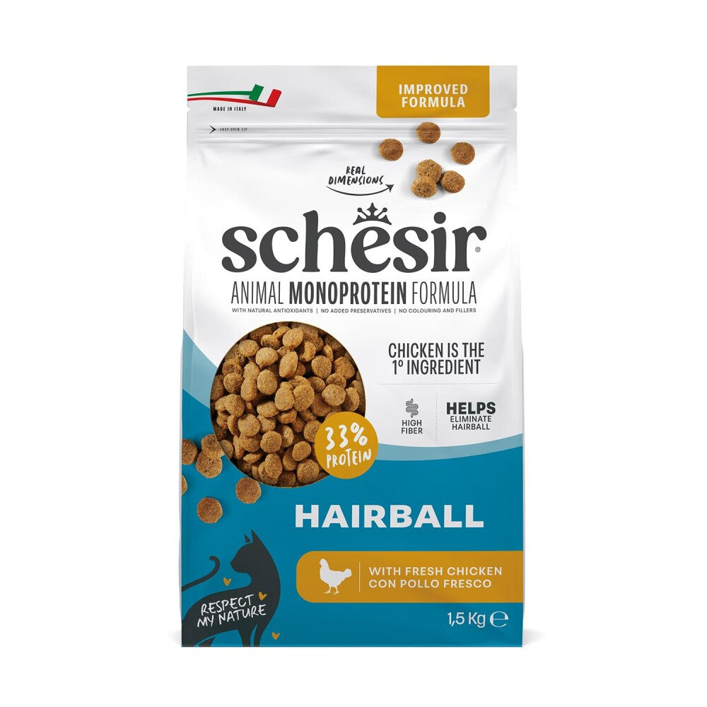 Schesir Monoprotein Tüy Yumağı Kontrolü Tavuklu Yetişkin Kedi Maması | SRC: Barcode: 8005852135063