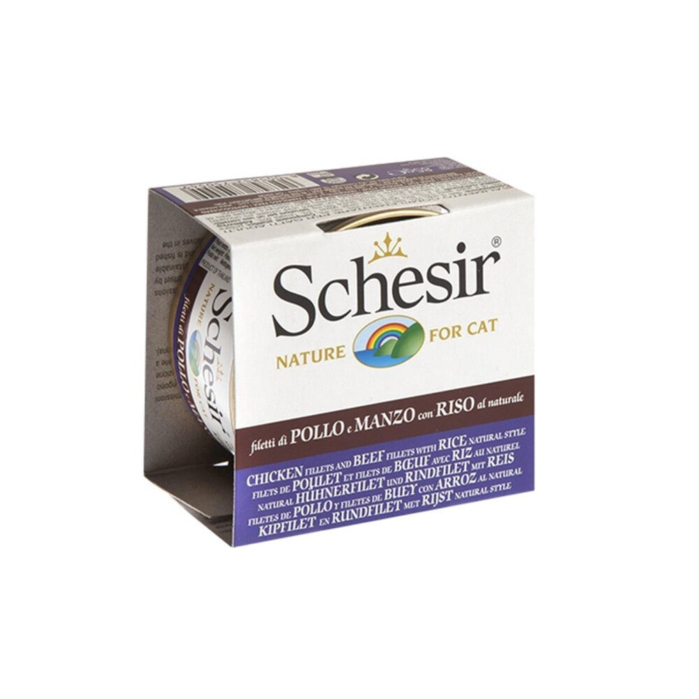 Schesir Suda Pişirilmiş Tavuk & Sığır Etli Kedi Konservesi 85 GR | SRC: Barcode: 8005852750549