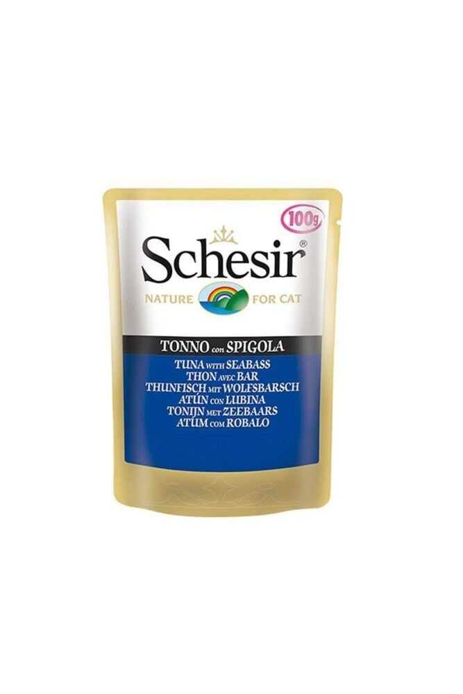 Schesir Pouch Ton Balıklı Ve Levrekli Kedi Konservesi 100 GR | SRC: Barcode: 8005856751085