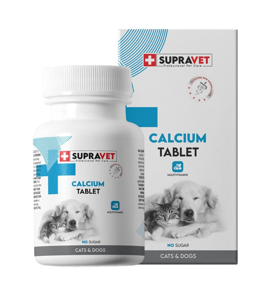 Supravet Calcium Kedi Ve Köpekler İçin Kalsiyum Tablet 75 ADET | SRC: Barcode: 8680589182759