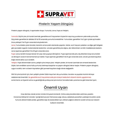 Supravet Orta Irk Köpek Deri Ve Tüy Bakım Ense Yağı; Bit Pire Kene Dış Parazit Bitkisel Damla 10-20 KG 3 ML | SRC: Barcode: 8680589182827