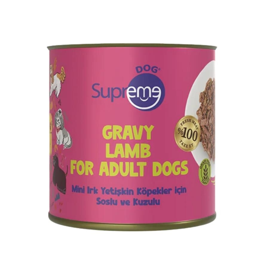Supreme Dog Sos İçinde Kuzulu Mini Irk Yetişkin Köpek Konservesi 200 GR | SRC: Barcode: 8685038280086