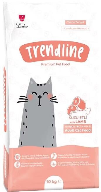 Trendline Kuzu Etli Yetişkin Kedi Maması 10 KG | SRC: Barcode: 8698995033114