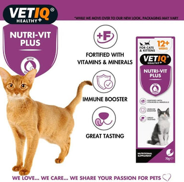 Vet Iq Nutri-vit Plus For Cats & Kittens Kediler İçin Vitamin & Mineral Takviyesi 70 GR | SRC: Barcode: 750826001384
