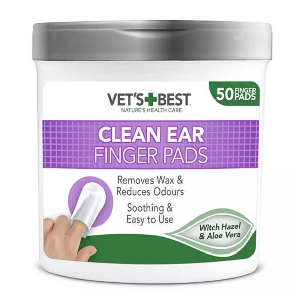 Vet's Best Kedi Ve Köpekler İçin Fındık Ve Aloe Vera Özlü Kulak Temizleme Pedi 50'LI | SRC: Barcode: 031658803613