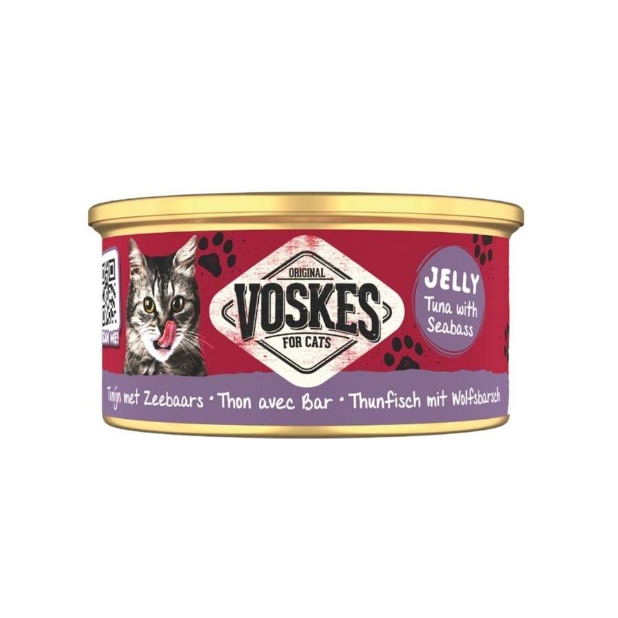 Voskes Jelly Ton Balığı Ve Levrek Yetişkin Kedi Konservesi 85 GR | SRC: Barcode: 8711242016170