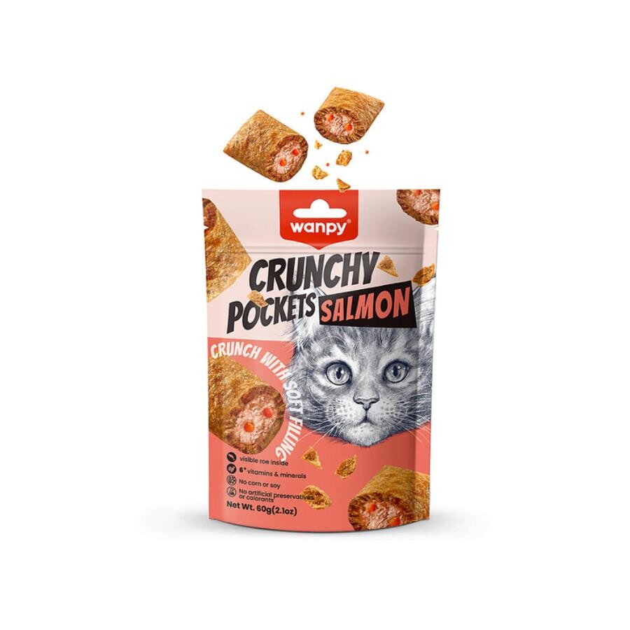 Wanpy Crunch Somonlu Kedi Ödül Maması 60 GR | SRC: Barcode: 6927749825415