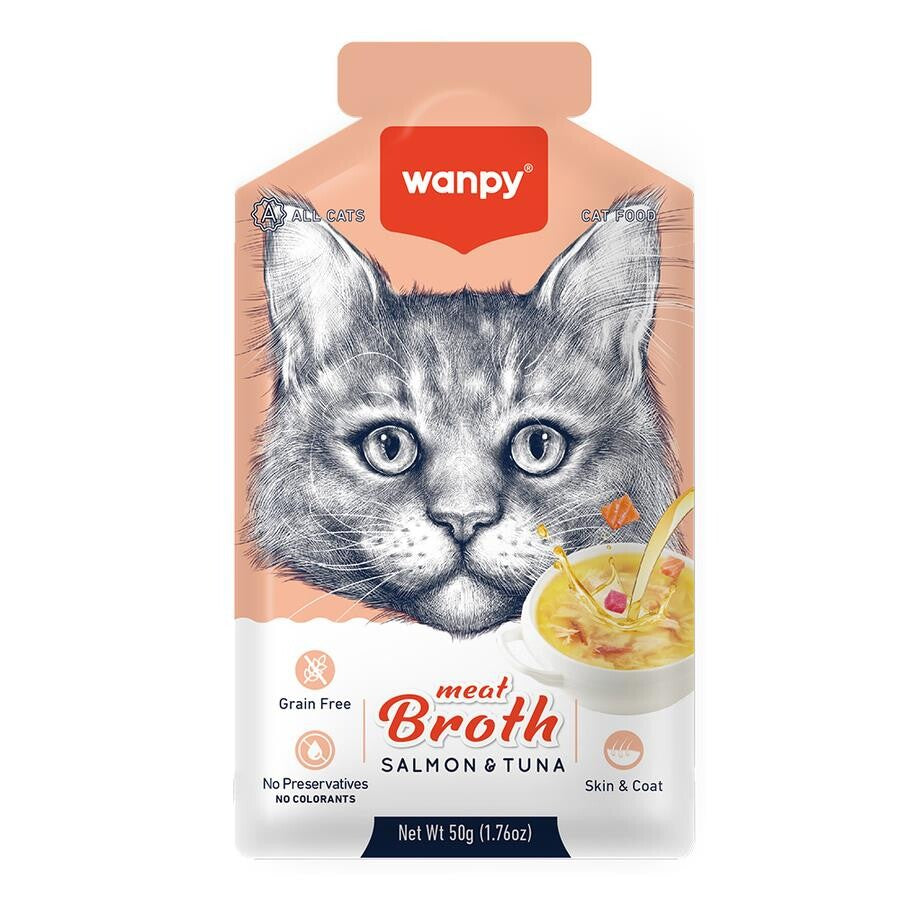 Wanpy Somon Ve Ton Balıklı Kedi Çorbası 50 GR | SRC: Barcode: 6927749871729