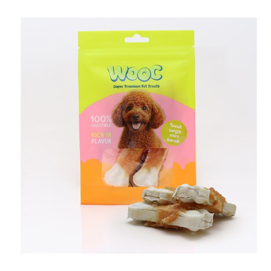 Wooc Tavuk Sargılı Mini Kemik Köpek Ödülü 75 GR | SRC: Barcode: 1886888826081