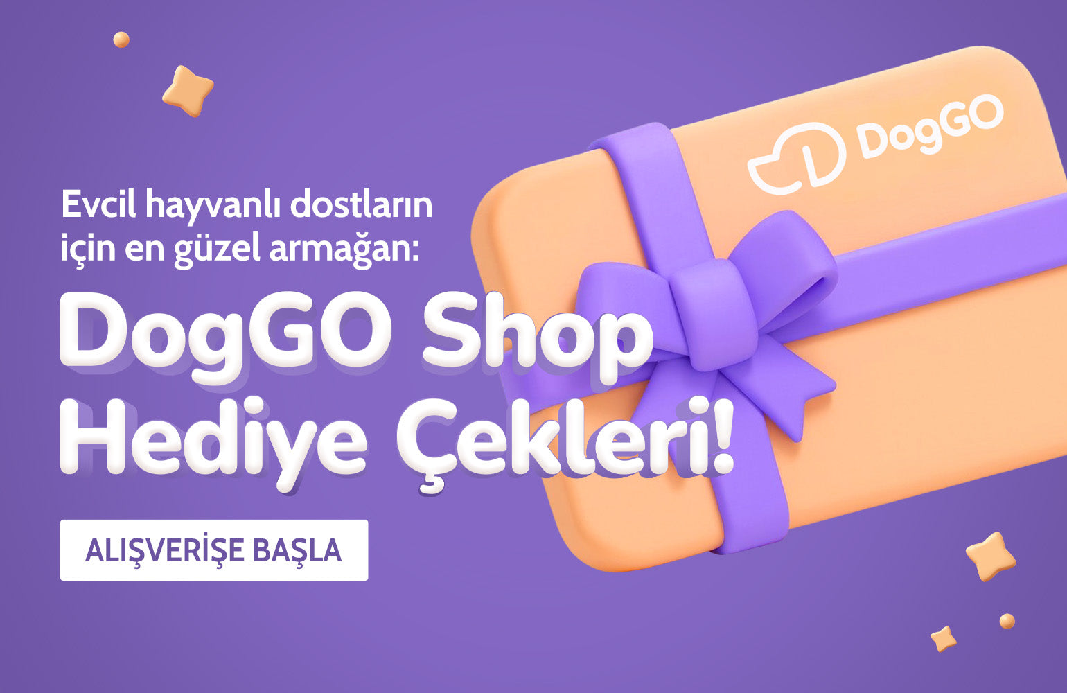 Evcil hayvanlı dostların için en güzel armağan: DogGO Shop Hediye Çekleri | SRC: Desktop Banner
