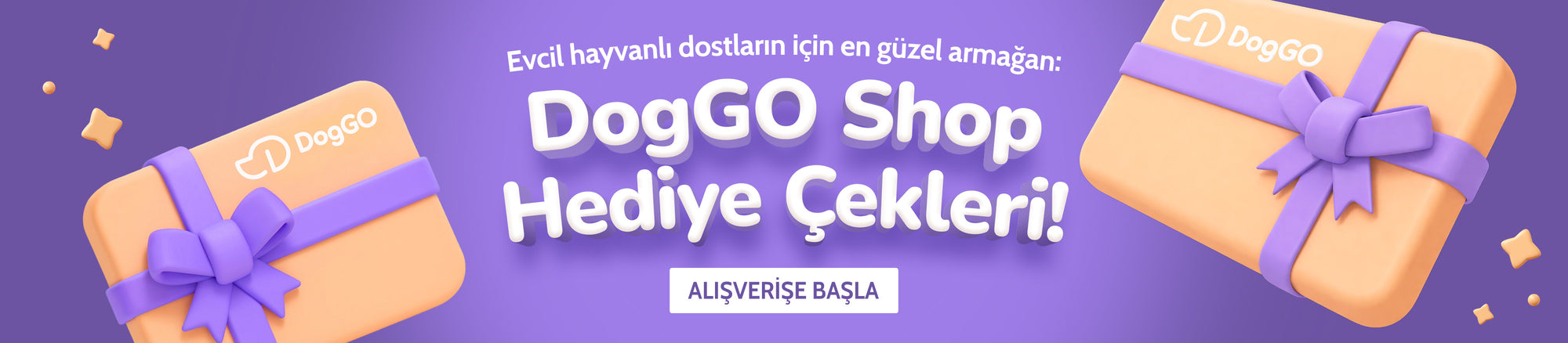 Evcil hayvanlı dostların için en güzel armağan: DogGO Shop Hediye Çekleri | SRC: Desktop Banner