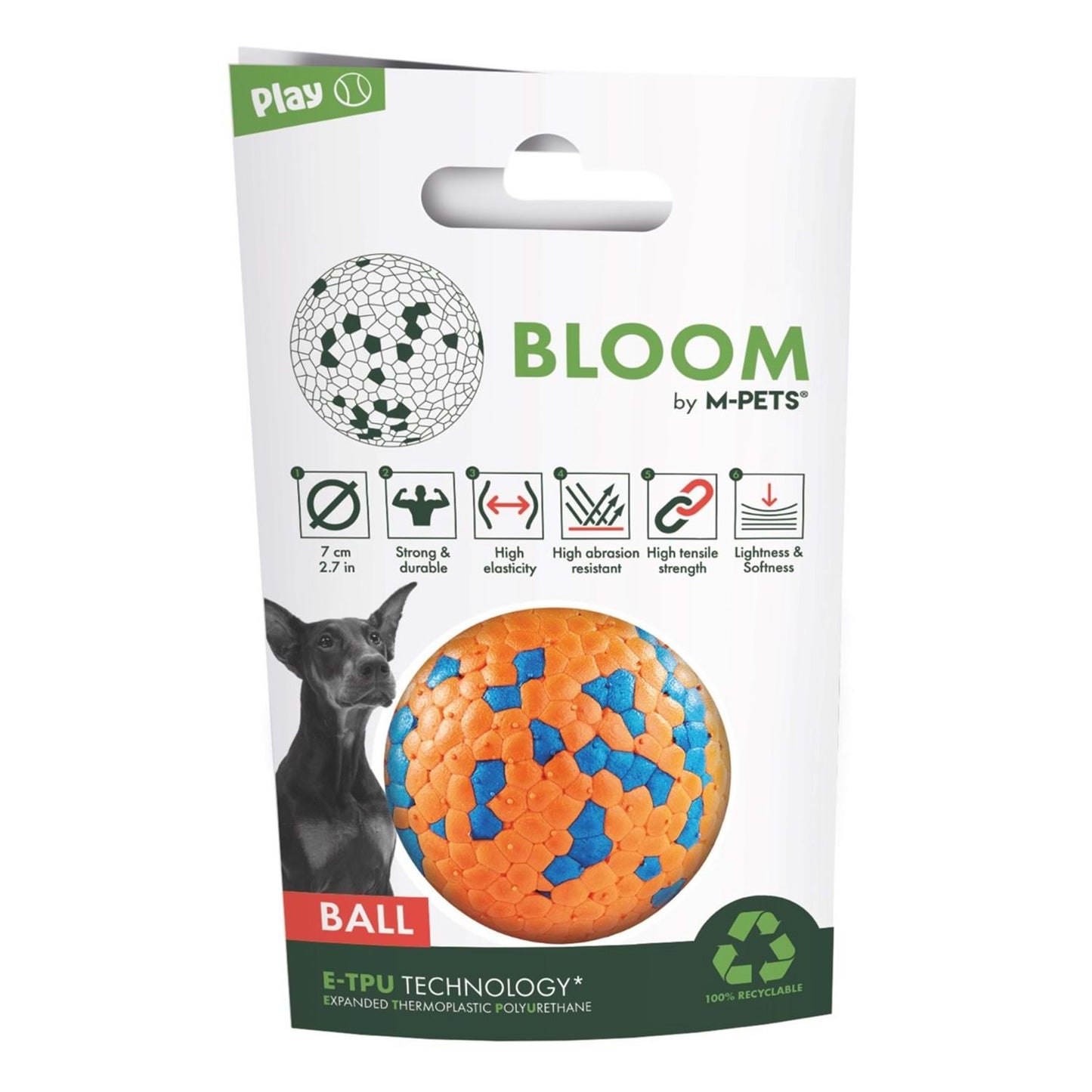 M-Pets Bloom Ball Parçalanmaz Top Köpek Oyuncağı
