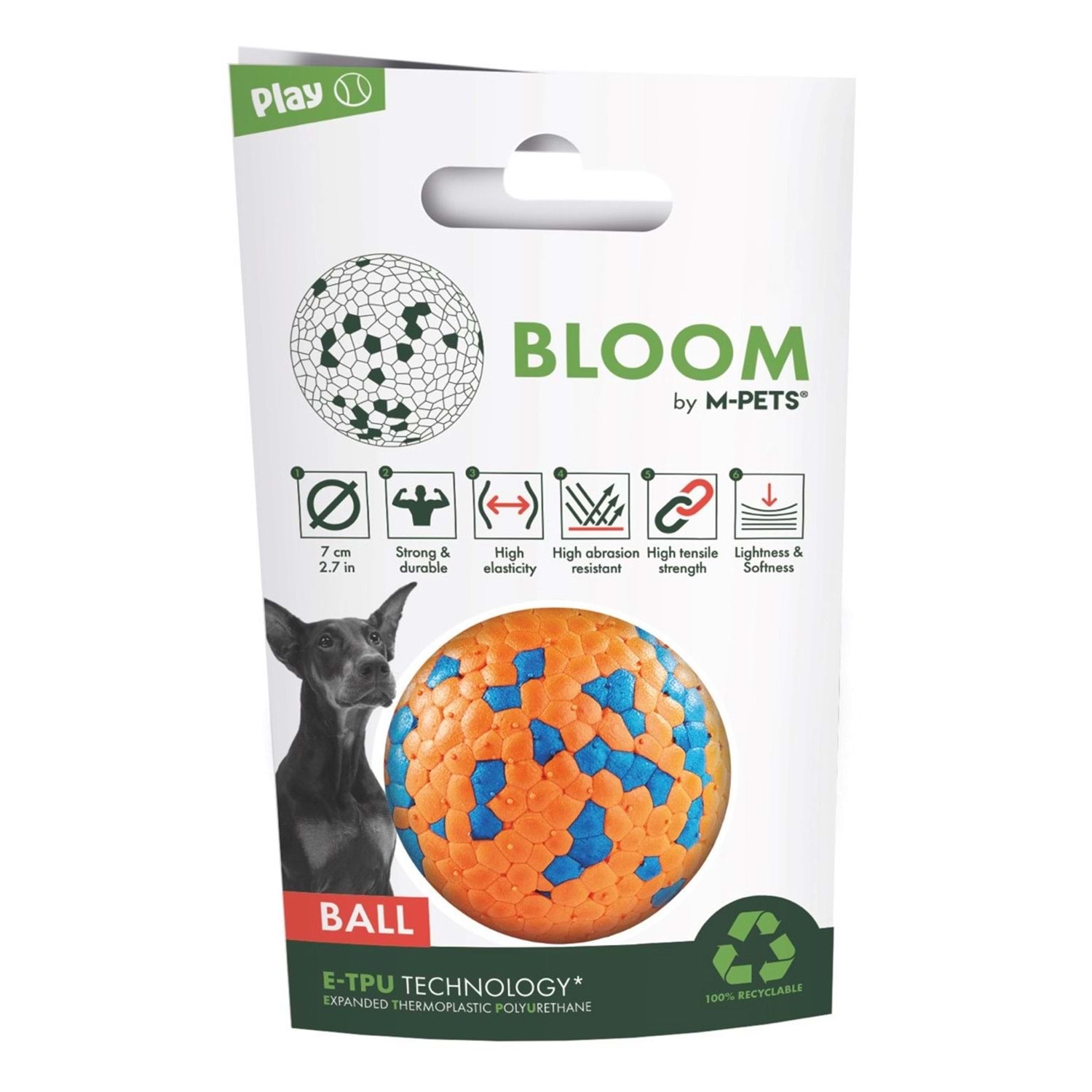 M-Pets Bloom Ball Parçalanmaz Top Köpek Oyuncağı