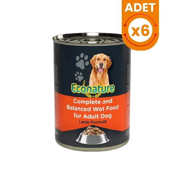 Econature Adult Kuzu Etli Yetişkin Köpek Konservesi