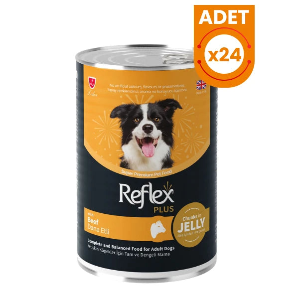 Reflex Plus Jöle İçinde Dana Etli Yetişkin Konserve Köpek Maması