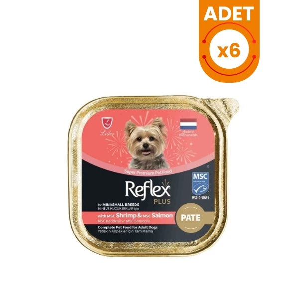 Reflex Plus Pate Karidesli ve Somonlu Küçük Irk Yetişkin Konserve Köpek Maması