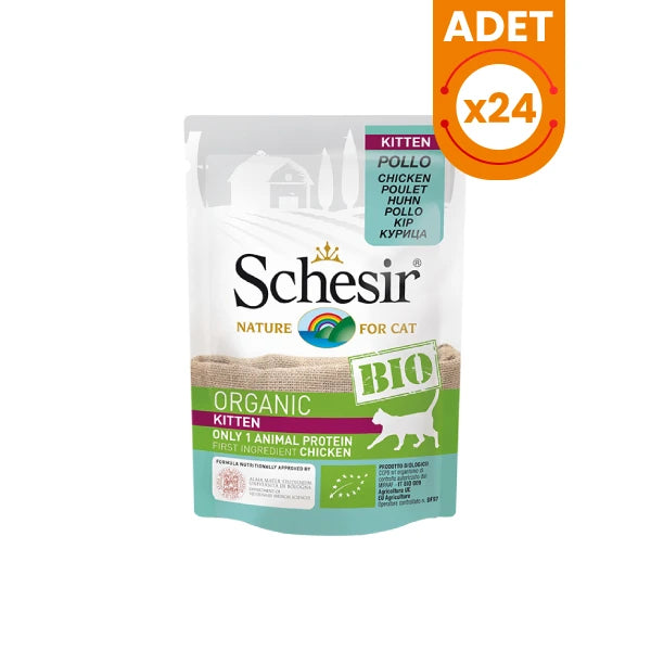 Schesir Bio Range Kitten Organik Yavru Konserve Kedi Maması