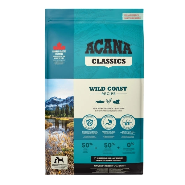 Acana Classics Wild Coast Düşük Tahıllı Balıklı ve Sebzeli Yetişkin Köpek Maması