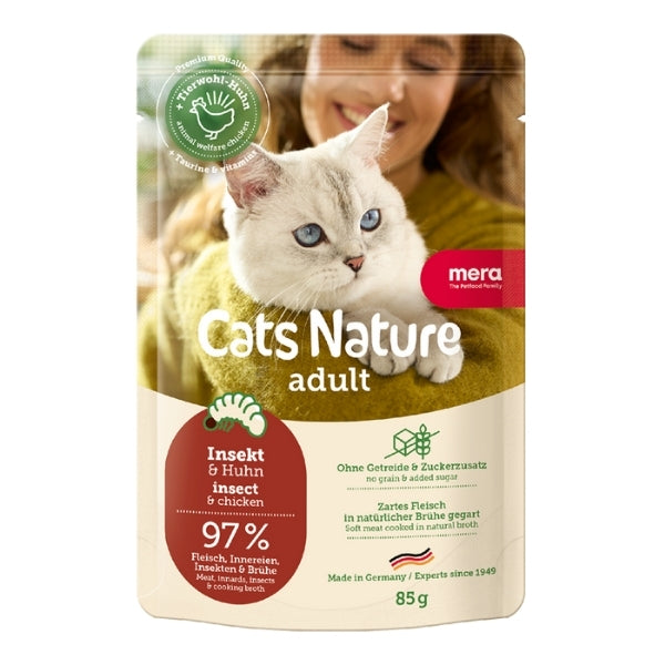 Mera Cats Nature Insect Böcekli Pouch Yetişkin Konserve Kedi Maması