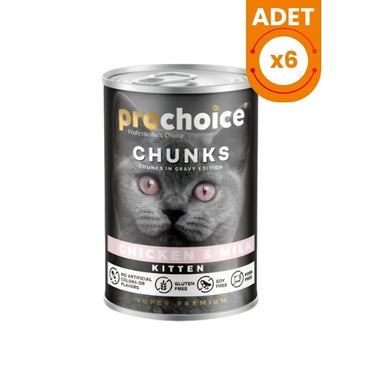 Pro Choice Gravy Soslu Tavuklu ve Sütlü Yavru Konserve Kedi Maması