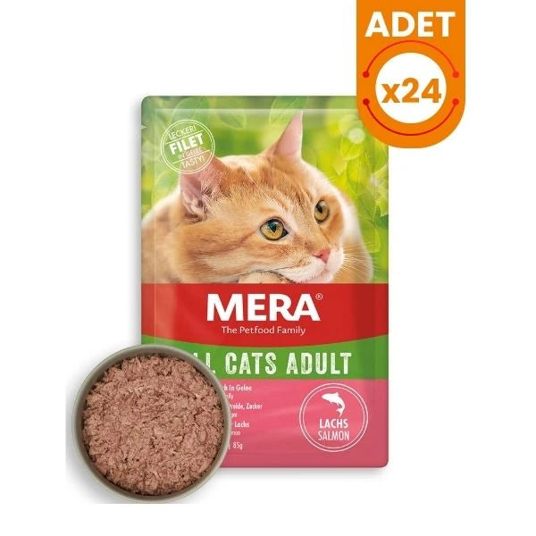 Mera Tahılsız Somonlu Pouch Yetişkin Konserve Kedi Maması
