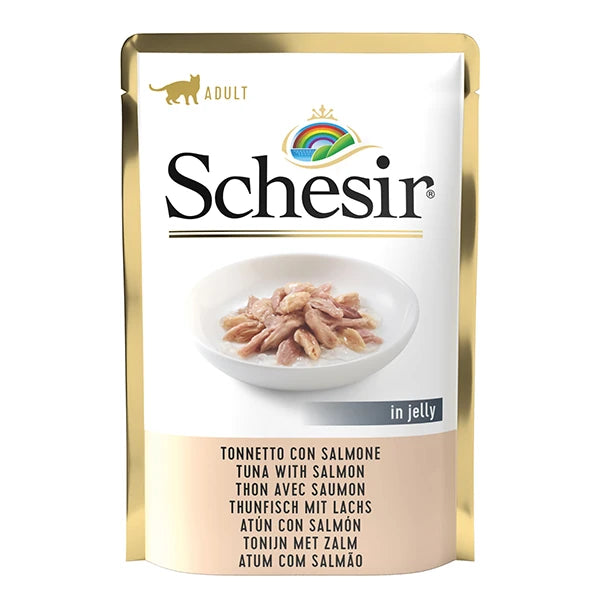 Schesir Jöleli Ton Balık ve Somonlu Yetişkin Konserve Kedi Maması