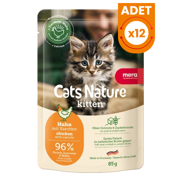 Mera Cats Nature Kitten Tavuklu Pouch Yavru Konserve Kedi Maması