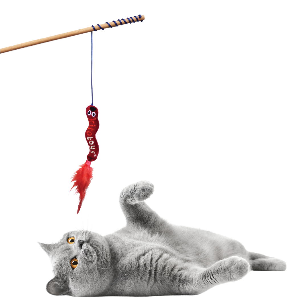 Solucan (Olta) Peluş Kedi Oyuncağı