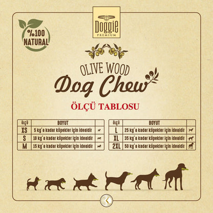 Doggie Doğal Zeytin Ağacı Köpek Çiğneme Oyuncağı