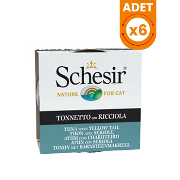 Schesir Ton Balıklı ve Sarı Kuyruk Balıklı Jöleli Konserve Yetişkin Kedi Maması