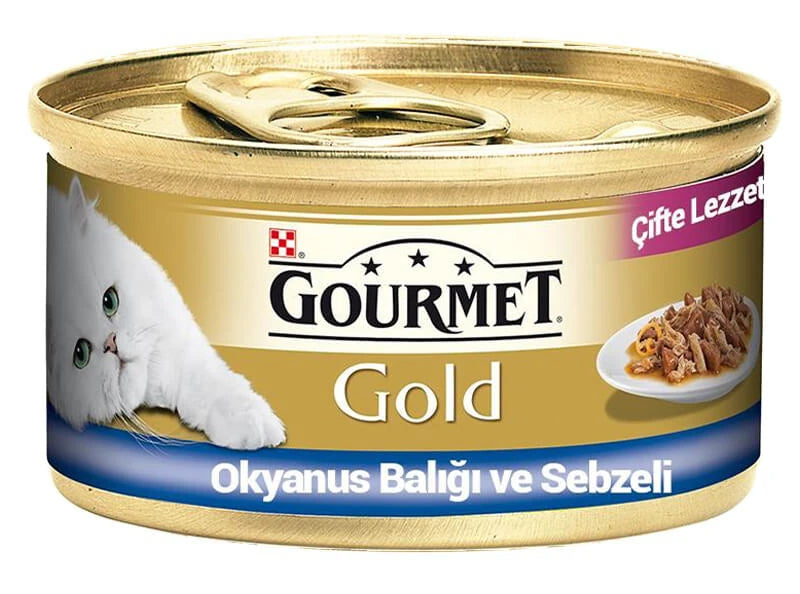 Gourmet Gold Okyanus Balıklı Yetişkin Konserve Kedi Maması