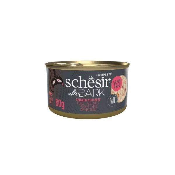 Schesir After Dark Pate Tavuklu ve Sığır Etli Yetişkin Kedi Konservesi