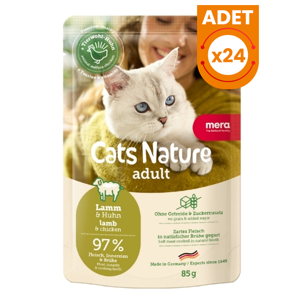 Mera Cats Nature Kuzulu Pouch Yetişkin Konserve Kedi Maması