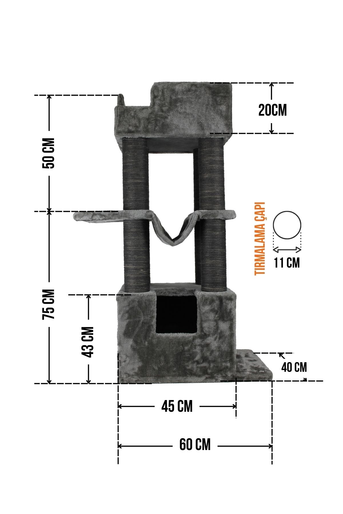 Cape Town Tırmalamalı Kedi Evi Kahve  | SRC: Barcode: 8684441161685