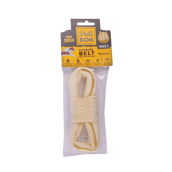 Delibon Deri El İşi Kemer Doğal Kemik Köpek Ödülü