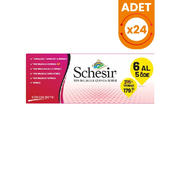 Schesir Ton Balıklı ve Kinoalı Yetişkin Konserve Kedi Maması