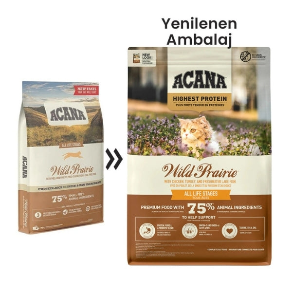 Acana Wild Prairie Tahılsız Tavuklu ve Balıklı Yetişkin Kedi Maması