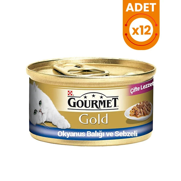 Gourmet Gold Okyanus Balıklı Yetişkin Konserve Kedi Maması