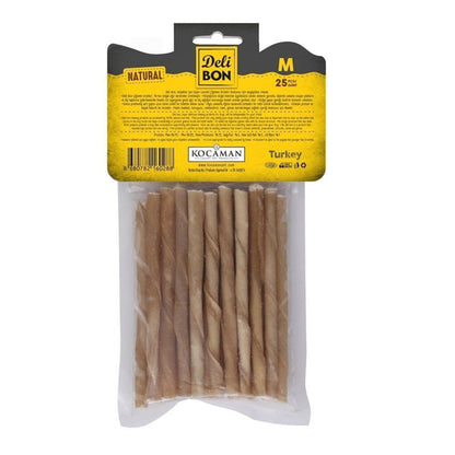 Delibon Orta Boy Deri Burgu Çubuk Köpek Ödülü