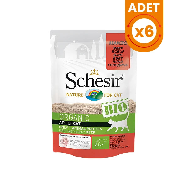 Schesir Bio Range Organik Biftekli Konserve Kedi Maması