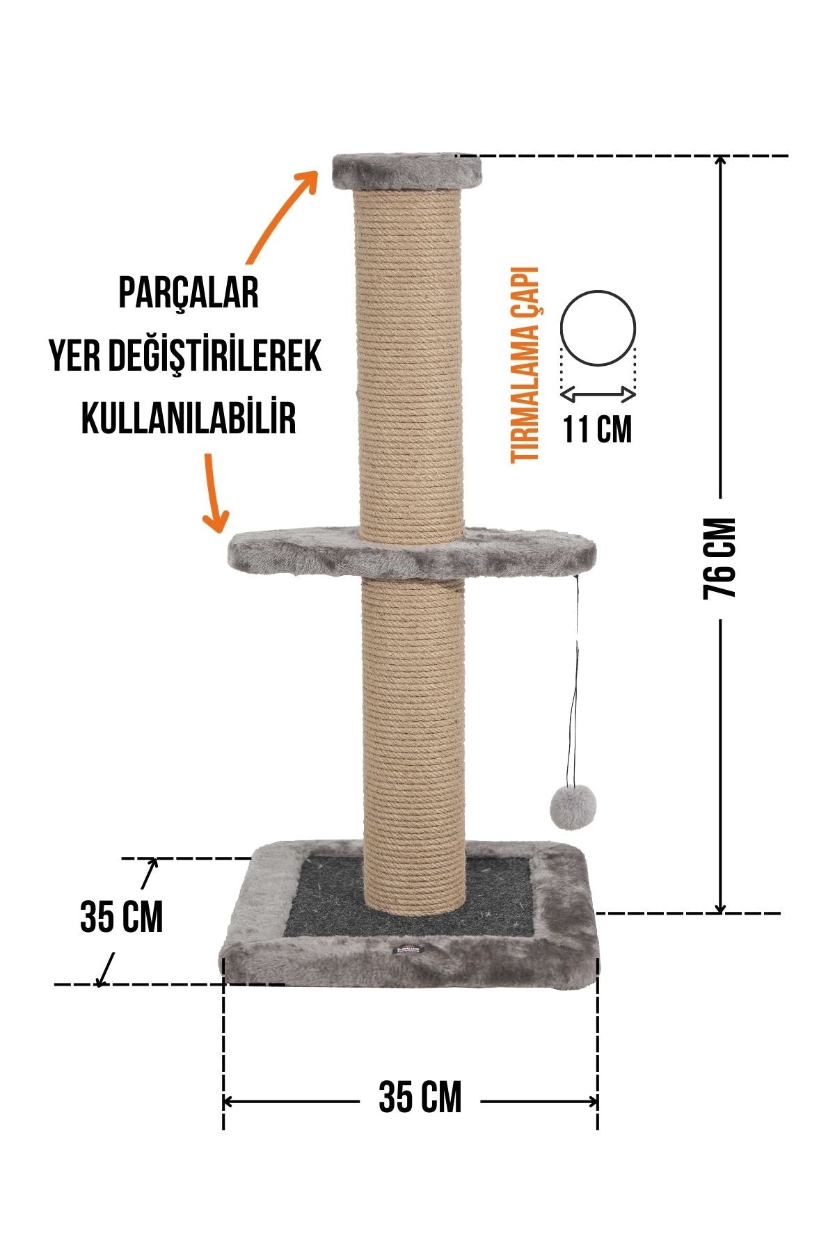 Tekli Tırmalama No2 (76 cm) Kahve  | SRC: Barcode: 8684441161562