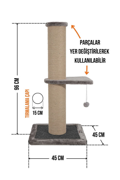 Tekli Tırmalama No4 (96 cm) Kahve  | SRC: Barcode: 8684441161609