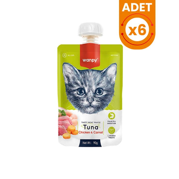 Wanpy Taze Ton Balıklı ve Tavuklu Et Ezmesi Doğal Kedi Ödülü