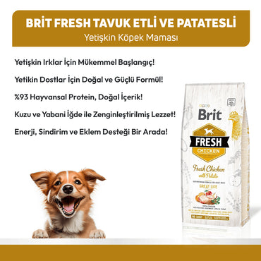 Brit Fresh Tavuk ve Patatesli Yetişkin Köpek Maması