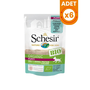 Schesir Bio Range Tavuklu Organik Yavru Konserve Köpek Maması