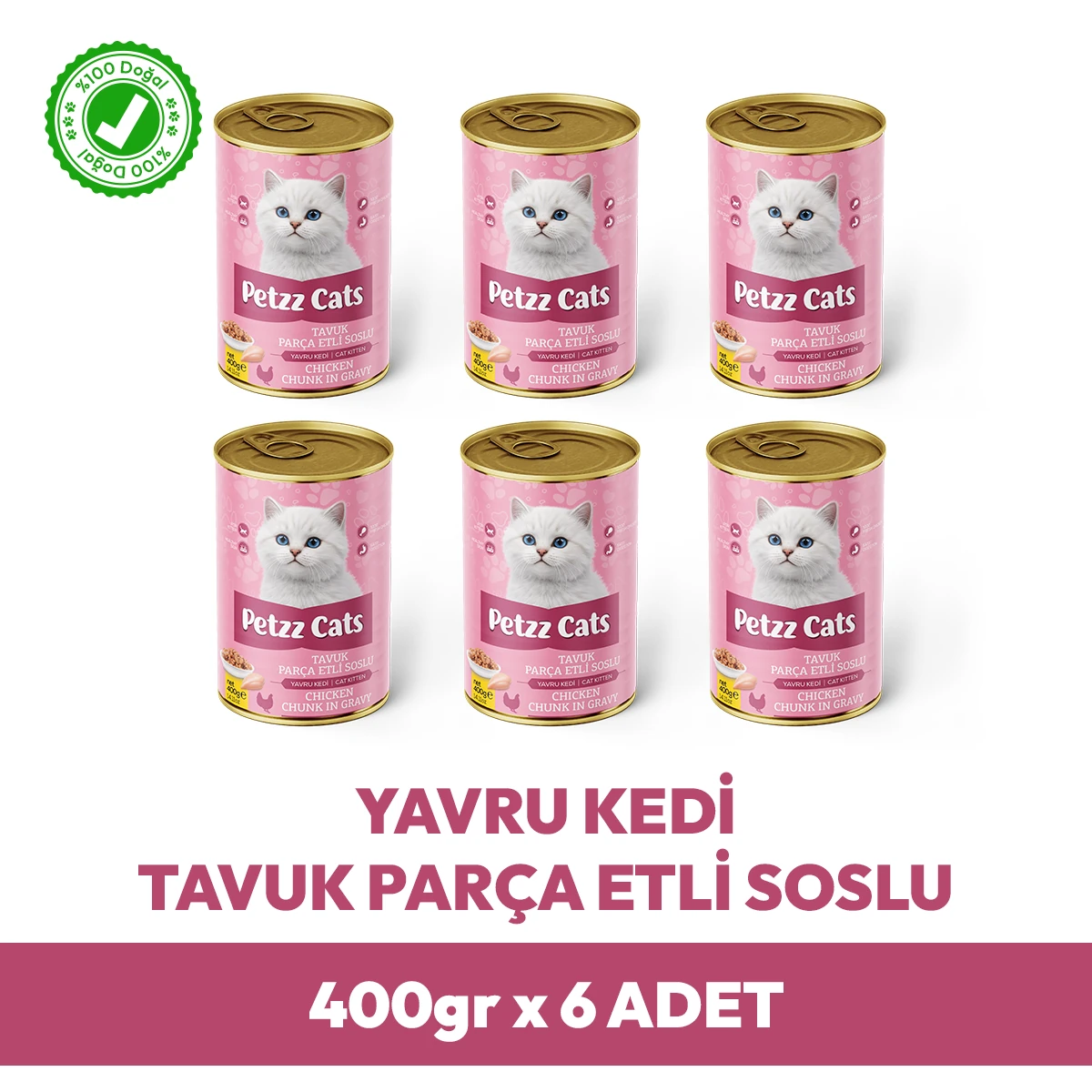 PetzzCats Tavuk Etli Yavru Kedi Konservesi