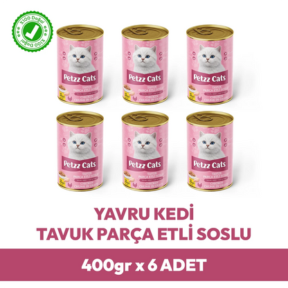 PetzzCats Tavuk Etli Yavru Kedi Konservesi